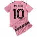 Billige Inter Miami Lionel Messi #10 Hjemmetrøye Barn 2023-24 Kortermet (+ korte bukser)